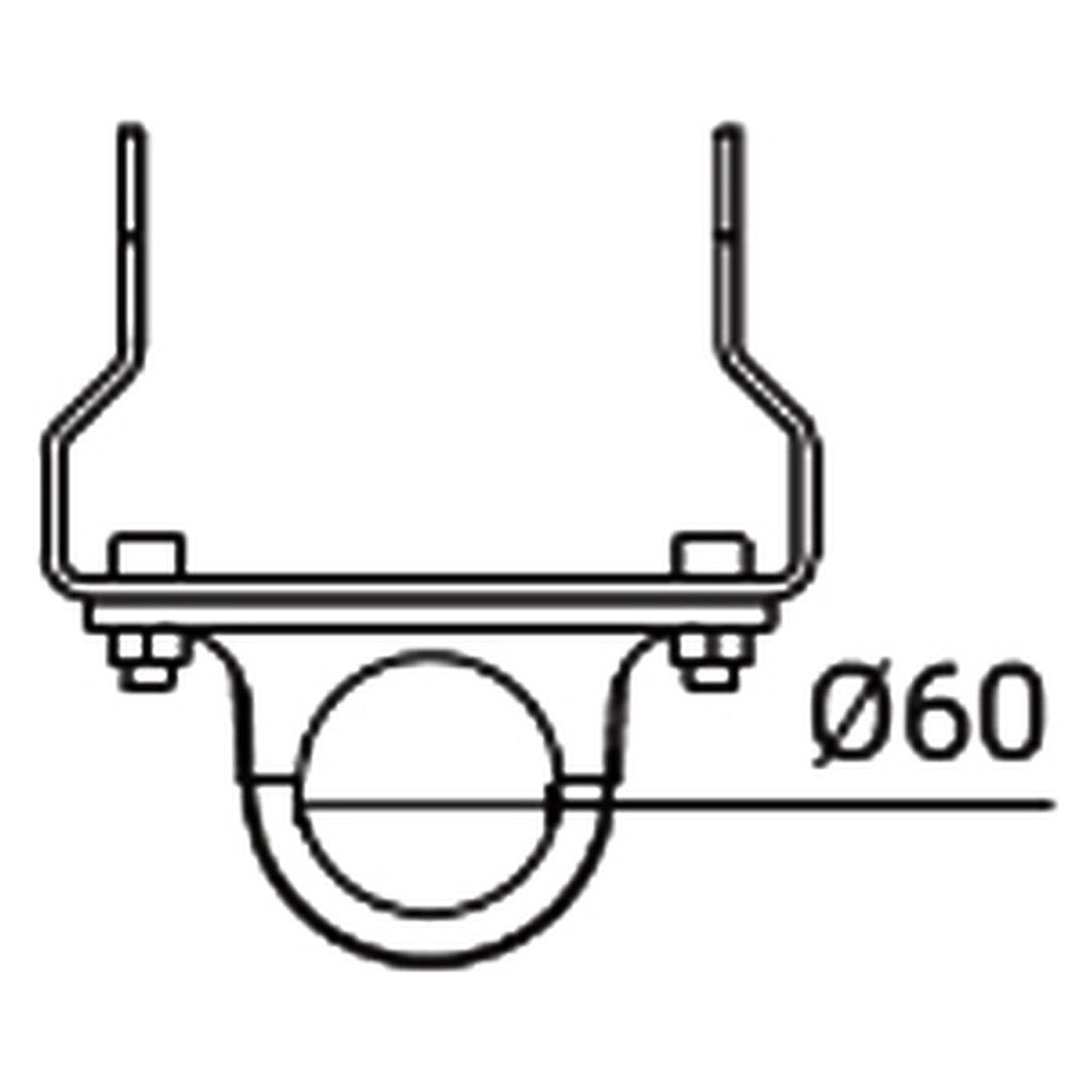 Glamox O559941316. O55-W BRACKET FOR POLE d.60 ANT