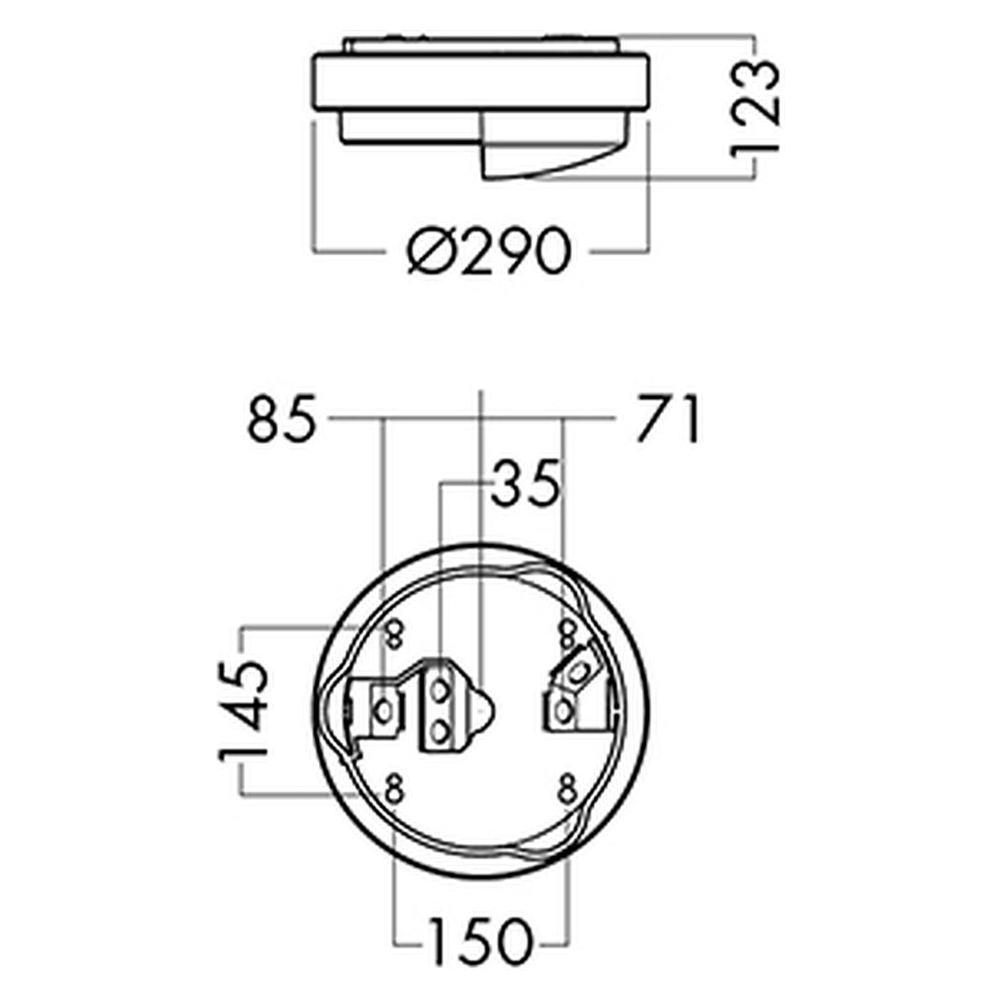 Glamox O70-S290-E luminaire d'extérieur, 622 lm, 3000 K, commutable
