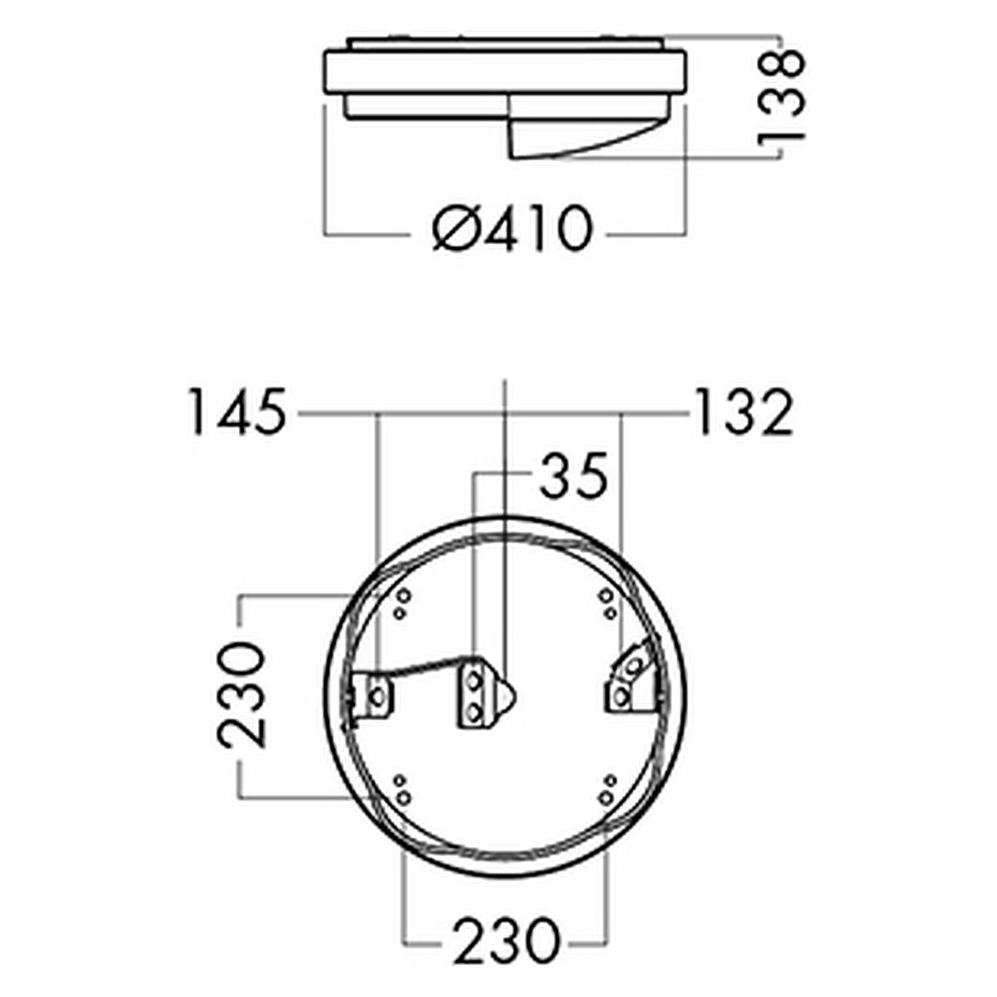 Glamox O70-S410-E outdoor luminaire, 1307 lm, 4000 K, switchable