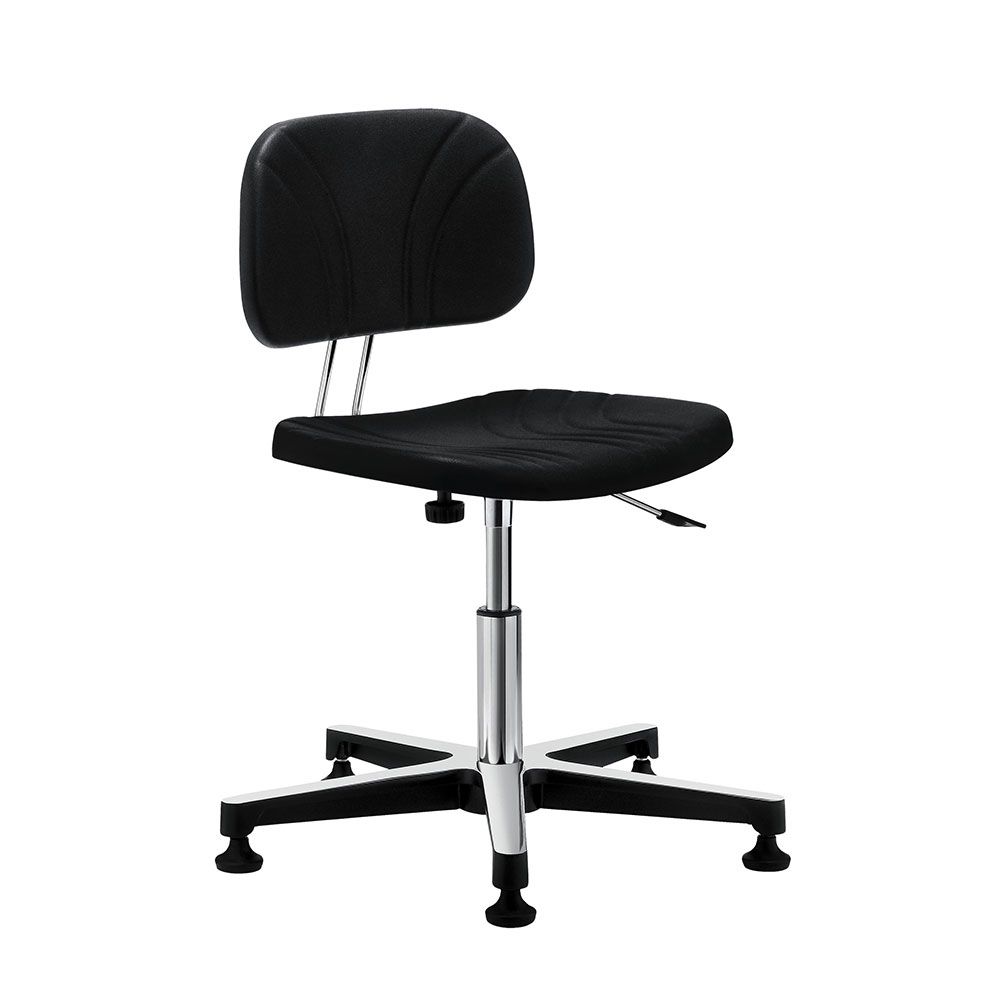 Antistatischer Arbeitsdrehstuhl GREF 228, Sitzhöhe 420-550 mm,  mit Gleitern