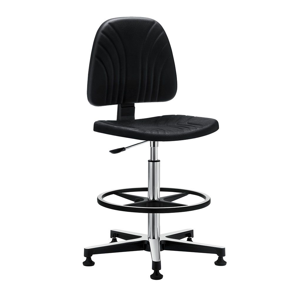 Antistatischer Arbeitsdrehstuhl GREF 246, Sitzhöhe 500-700 mm, mit Gleitern