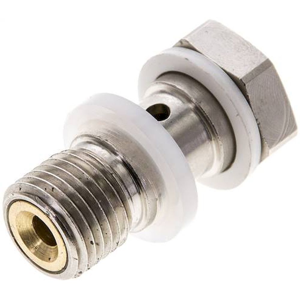 GRL 1/4. Drosselhohlschraube G 1/4", abluftregelnd (B), Schlitzschraube (mit Schraubendreher einstellbar)