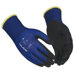 GUIDESD gloves, nitrile partially coated, nylon/carbon fibre yarn, size 8
