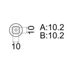 Hakko A1125B. Soldering tip QFP Size 10 x 10