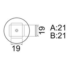 Hakko A1136B. Soldering tip PLCC Size 20 x 20(52pin)