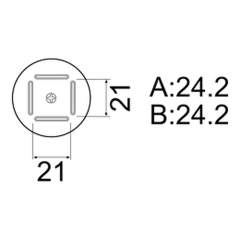 Hakko A1182B. Soldering tip BQFP Size 24 x 24