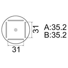 Hakko A1203B. Soldering tip QFP Size 35 x 35