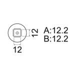 Hakko A1262B. Soldering tip QFP Size 12 x 12