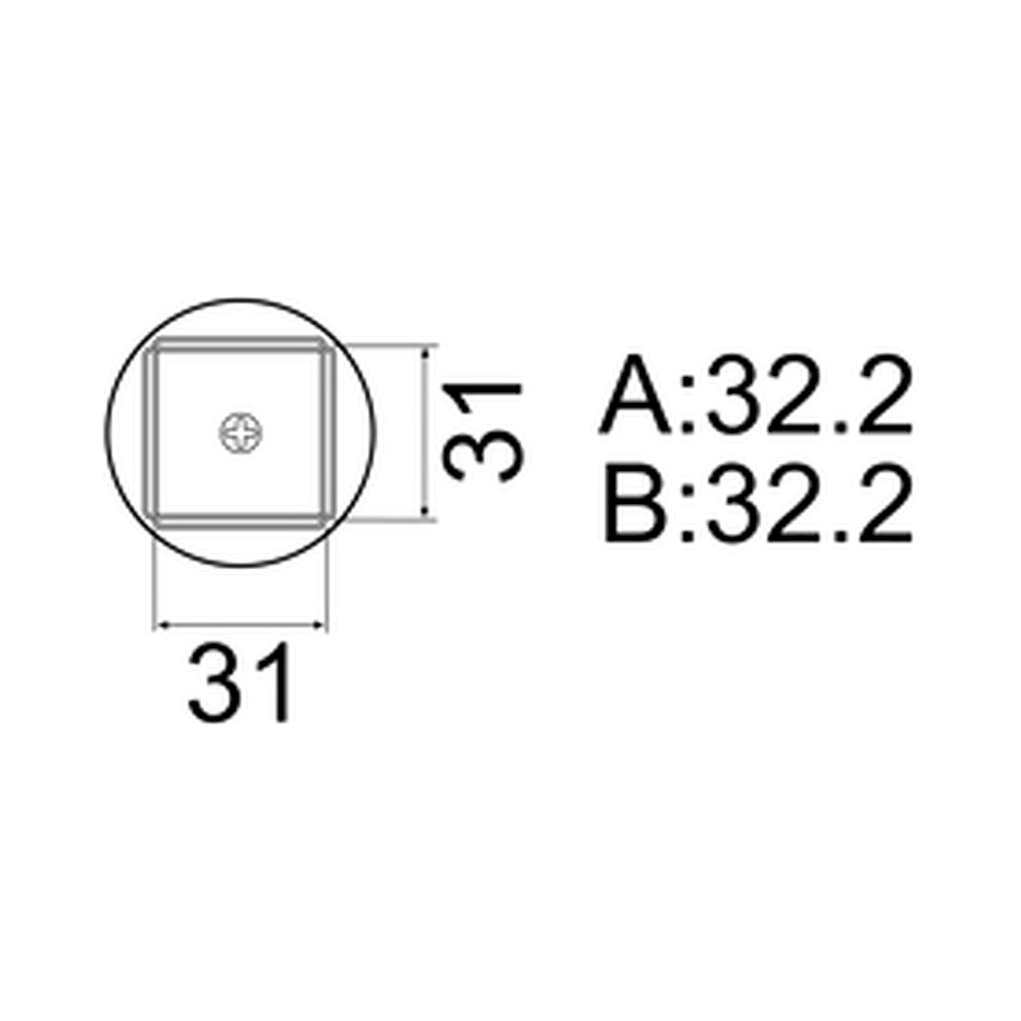 Hakko A1265B. Soldering tip QFP Size 32 x 32