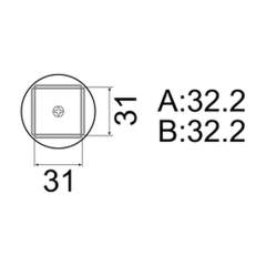 Hakko A1265B. Soldering tip QFP Size 32 x 32