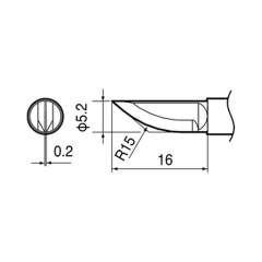 Hakko G3-1601. Soldering tip Knife Type Blade