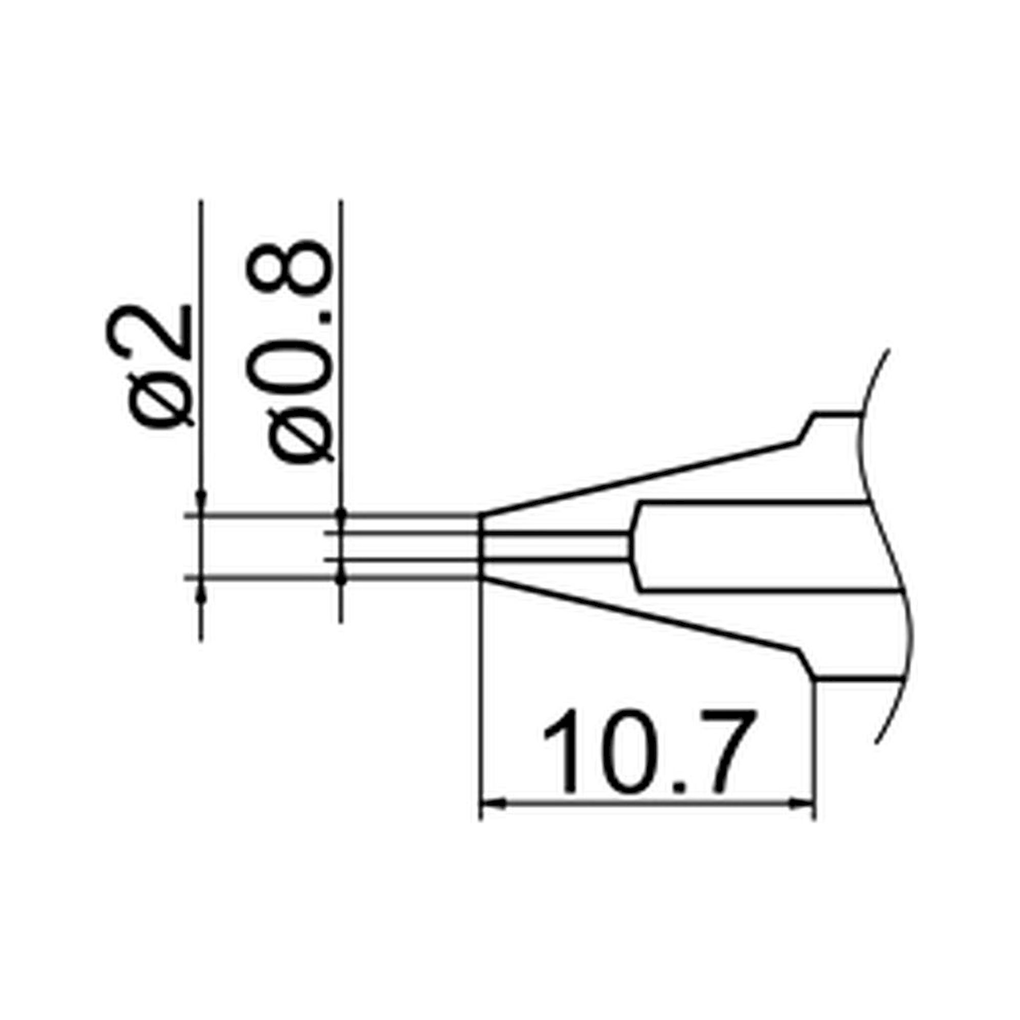 Hakko N3-08. Soldering tip Nozzle Size Φ0.8