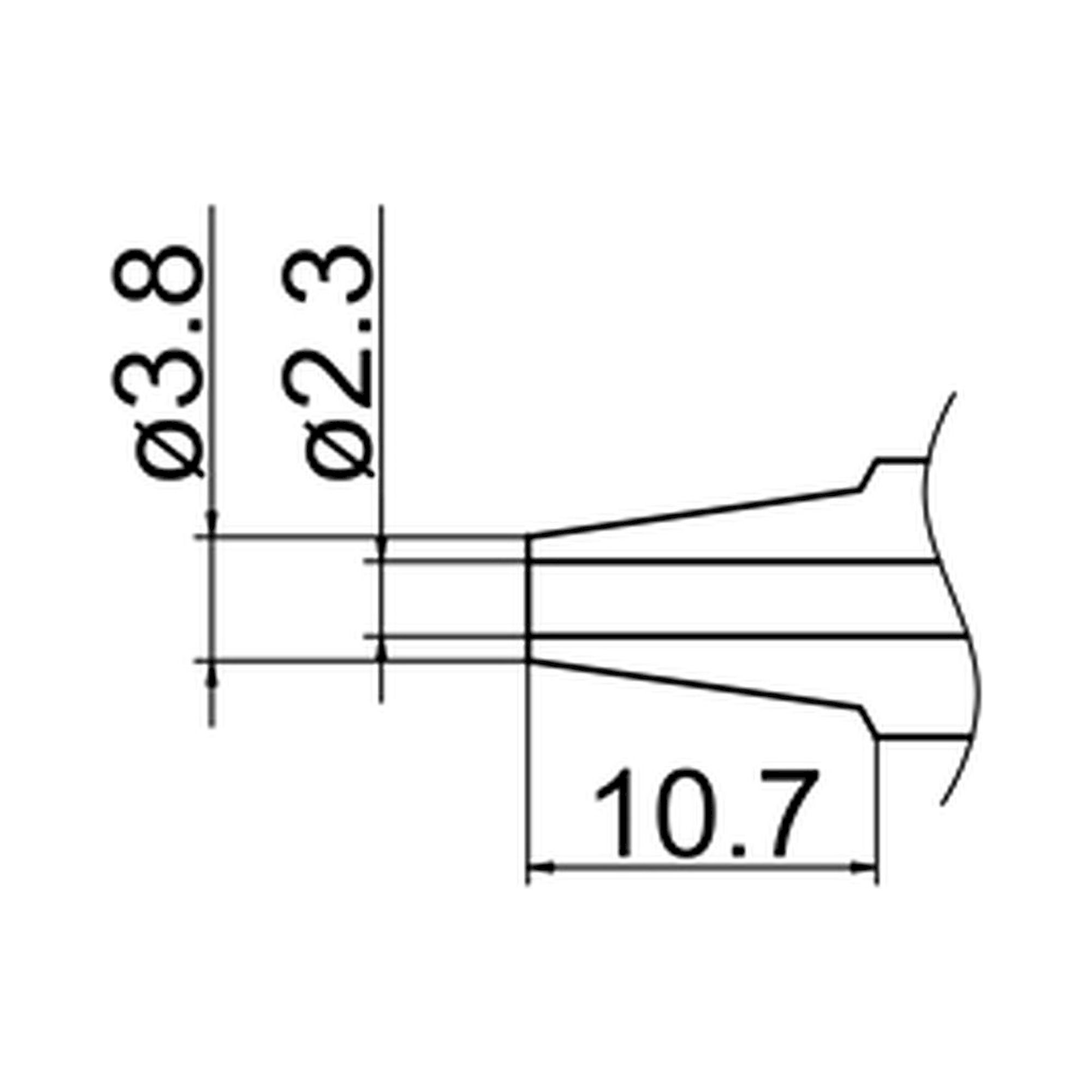 Hakko N3-23. Soldering tip Nozzle Size Φ2.3