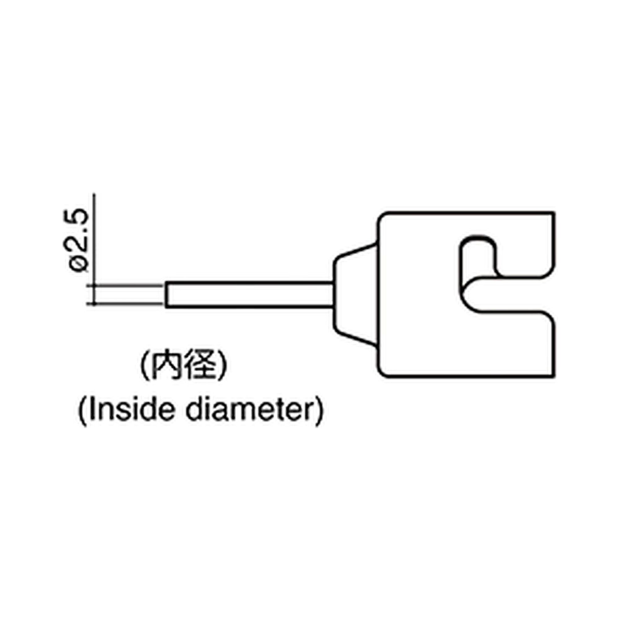 Hakko N51-01. Soldering tip Single Vacuum function inoperative nozzle