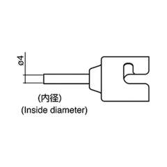 Hakko N51-02. Soldering tip Single Standard nozzle for FR-810/FR-810B