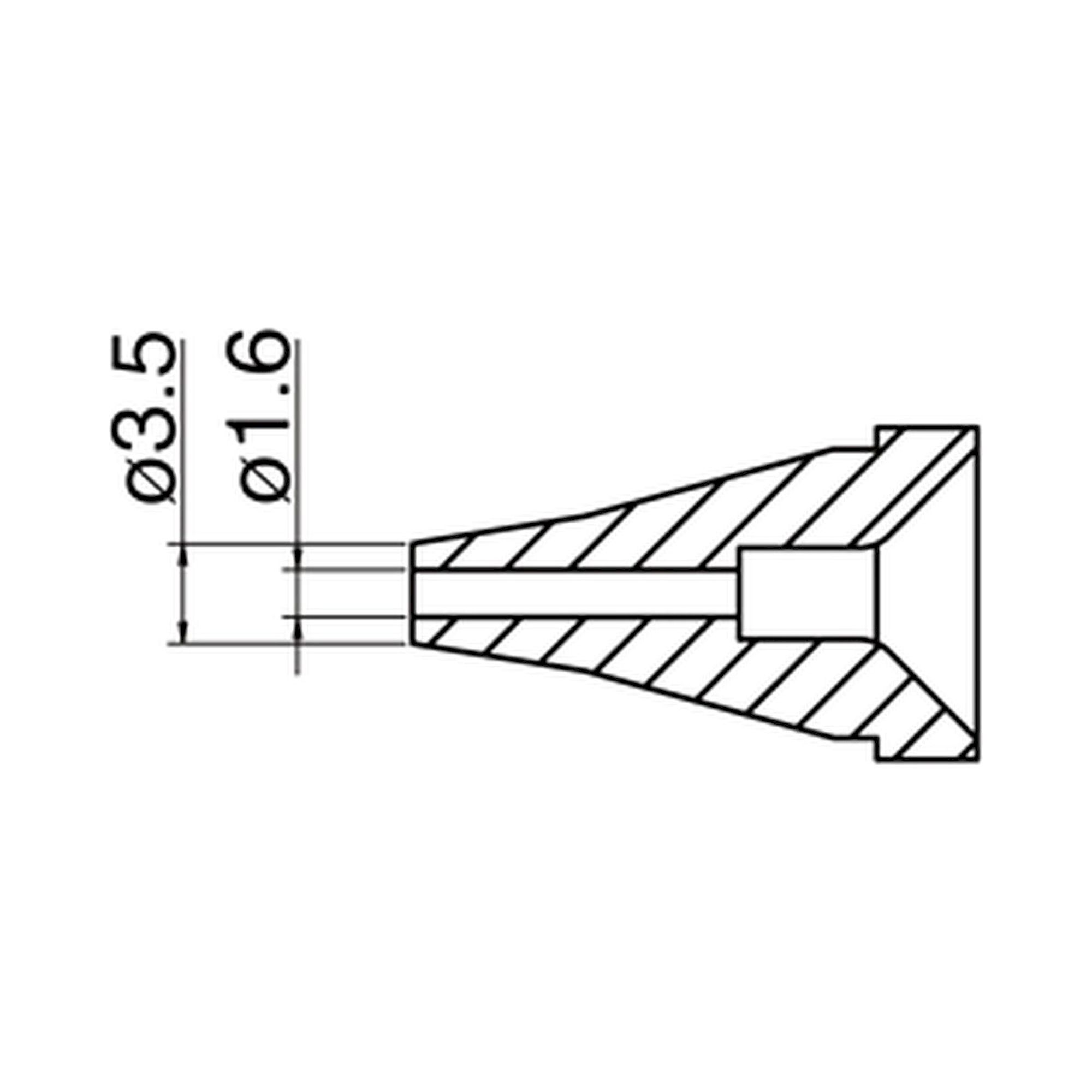 Hakko N60-04. Soldering tip Nozzle Size Φ1.6