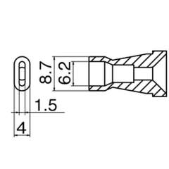 Hakko N60-09. Soldering tip Nozzle Size 6.2 x 1.5