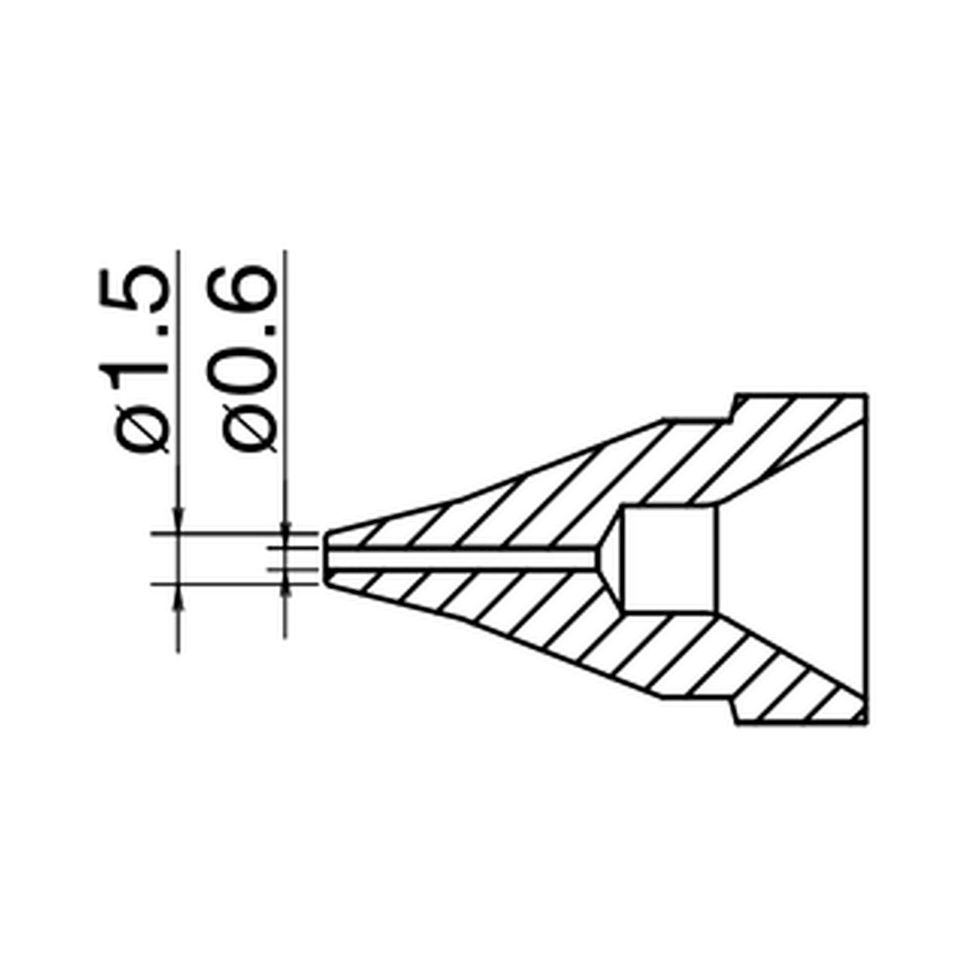 Hakko N61-01. Soldering tip Nozzle SS type Size Φ0.6