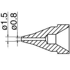 Hakko N61-02. Soldering tip Nozzle SS type Size Φ0.8