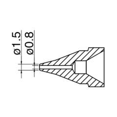 Hakko N61-02. Soldering tip Nozzle SS type Size Φ0.8
