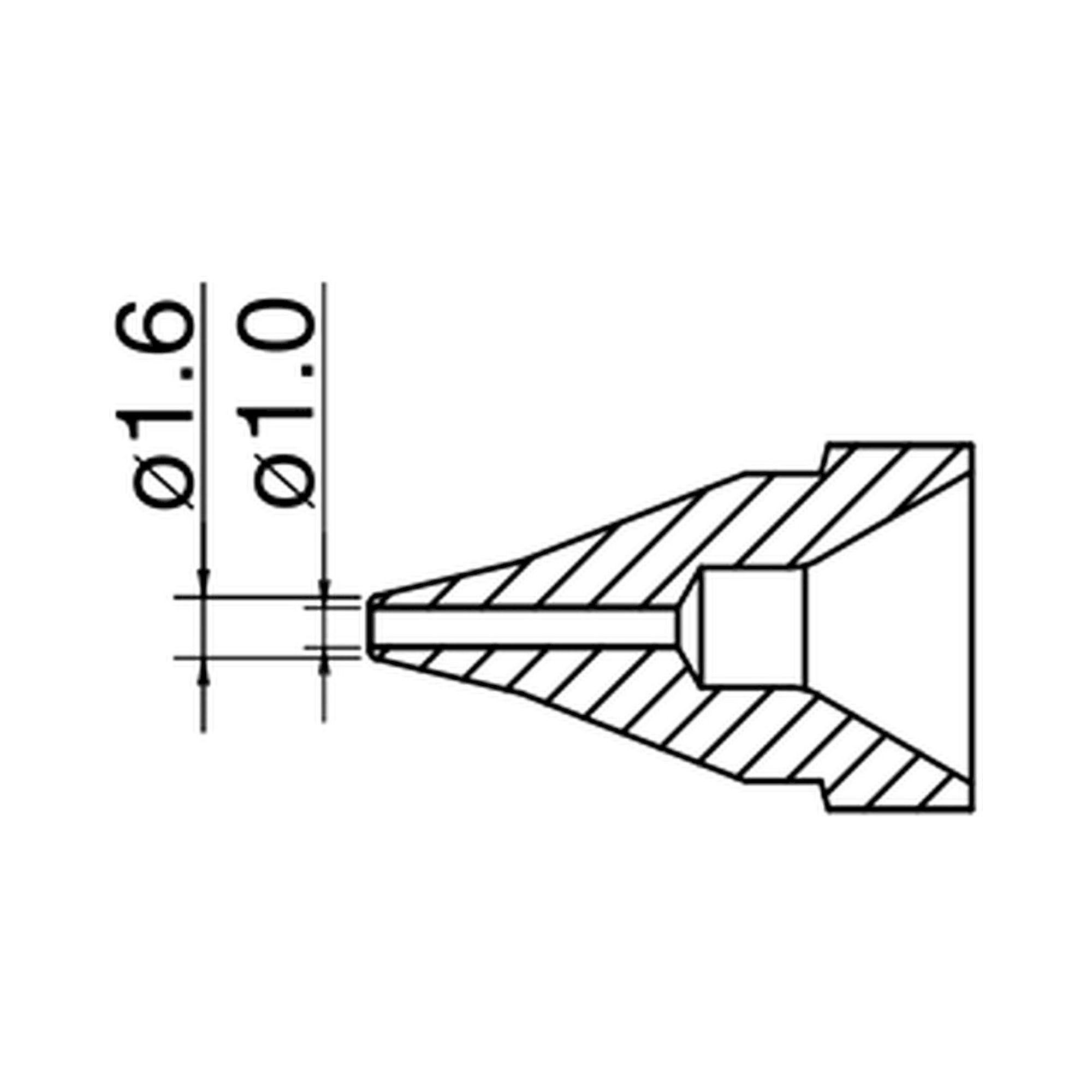 Hakko N61-03. Soldering tip Nozzle SS type Size Φ1.0