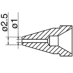 Hakko N61-08. Soldering tip Nozzle Standard type Size Φ1.0
