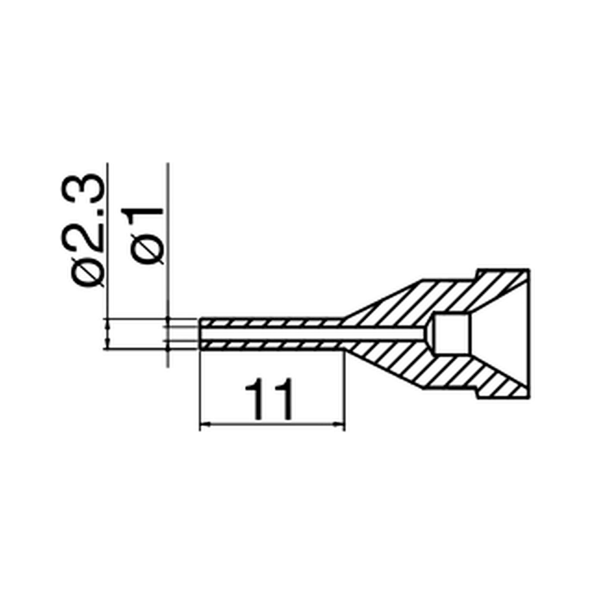 Hakko N61-12. Soldering tip Nozzle Long type Size Φ1.0