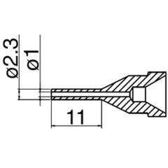 Hakko N61-12. Soldering tip Nozzle Long type Size Φ1.0
