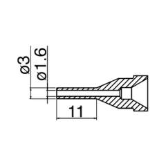 Hakko N61-14. Soldering tip Nozzle Long type Size Φ1.6
