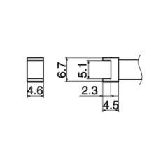 Hakko T15-1001. Soldering tip Tunnel Size 5.1 x 4.6