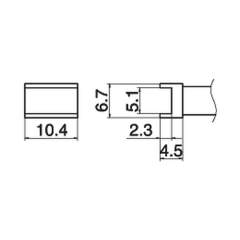 Hakko T15-1002. Soldering tip Tunnel Size 5.1 x 10.4