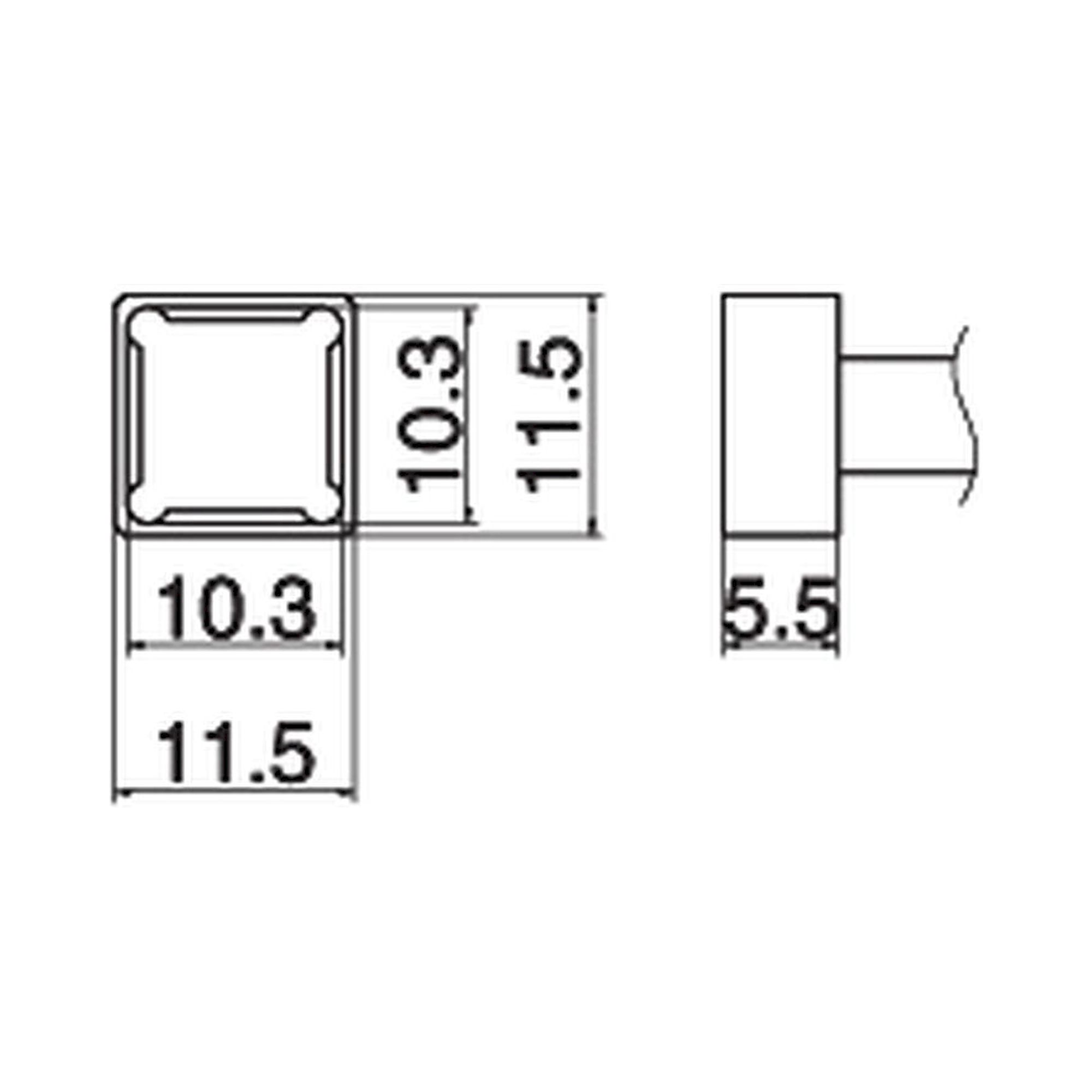 Hakko T15-1202. Soldering tip Quad Size 10.3 x 10.3