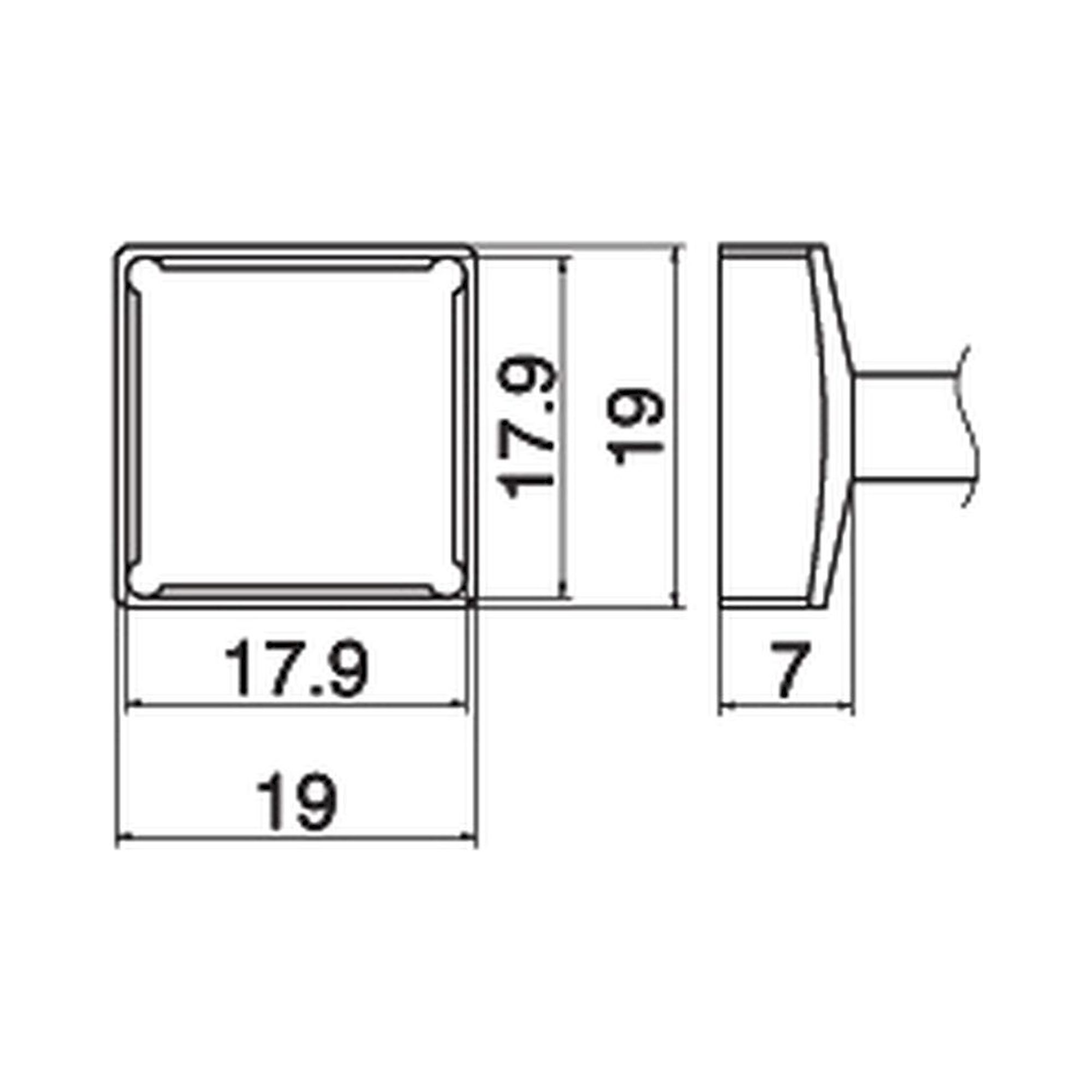 Hakko T15-1204. Soldering tip Quad Size 17.9 x 17.9