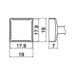 Hakko T15-1204. Soldering tip Quad Size 17.9 x 17.9