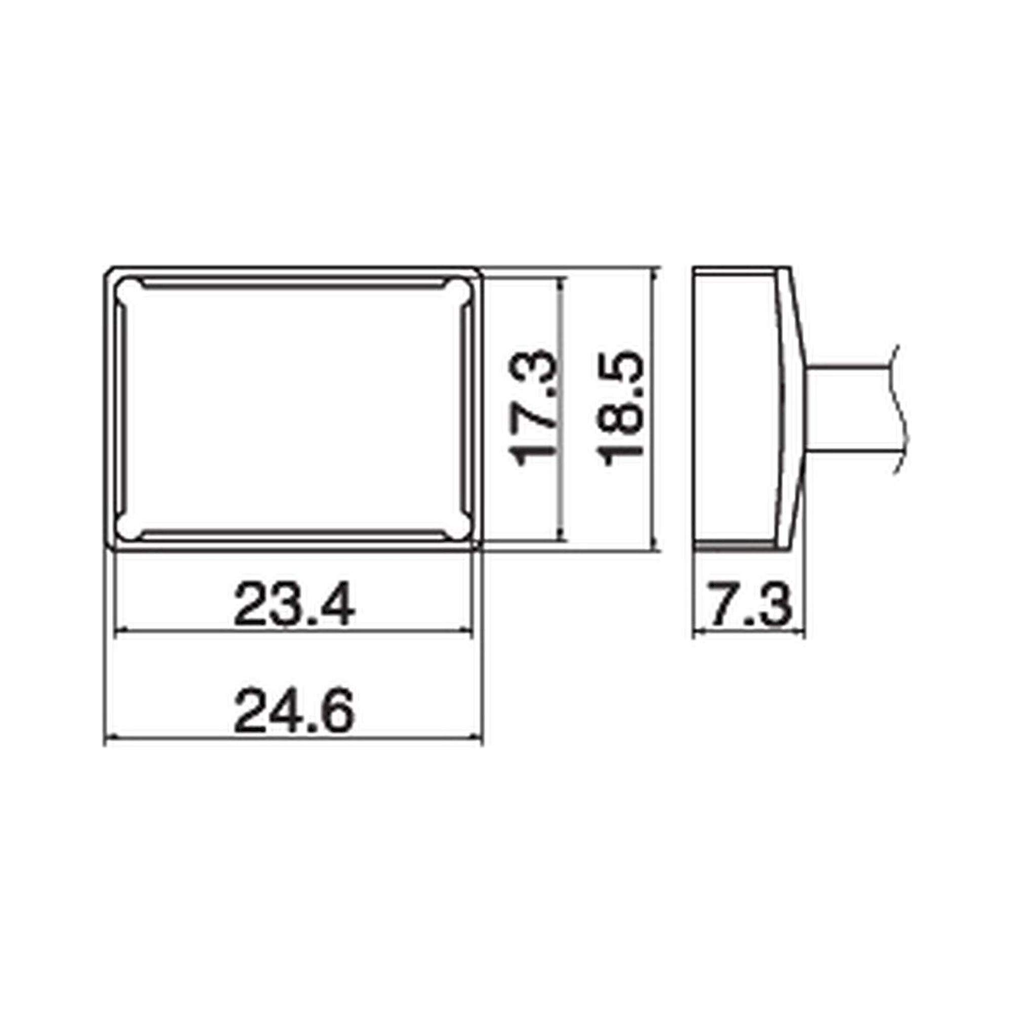 Hakko T15-1205. Soldering tip Quad Size 23.4 x 17.3