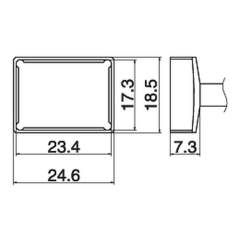 Hakko T15-1205. Soldering tip Quad Size 23.4 x 17.3