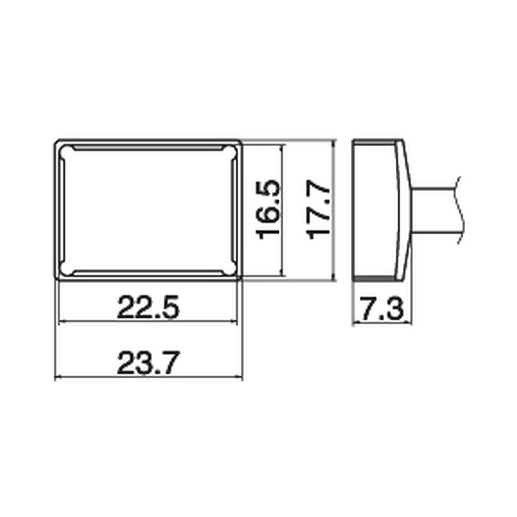 Hakko T15-1206. Soldering tip Quad Size 22.5 x 16.5