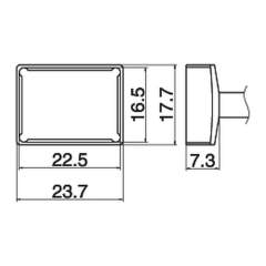 Hakko T15-1206. Soldering tip Quad Size 22.5 x 16.5