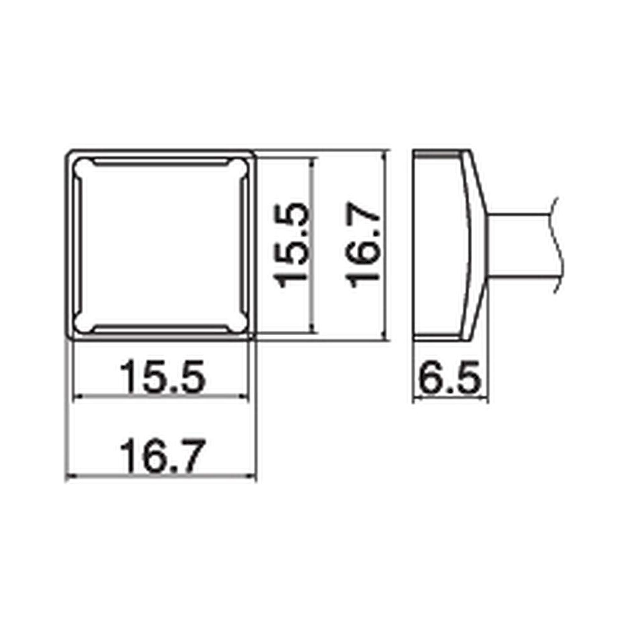 Hakko T15-1207. Soldering tip Quad Size 15.5 x 15.5