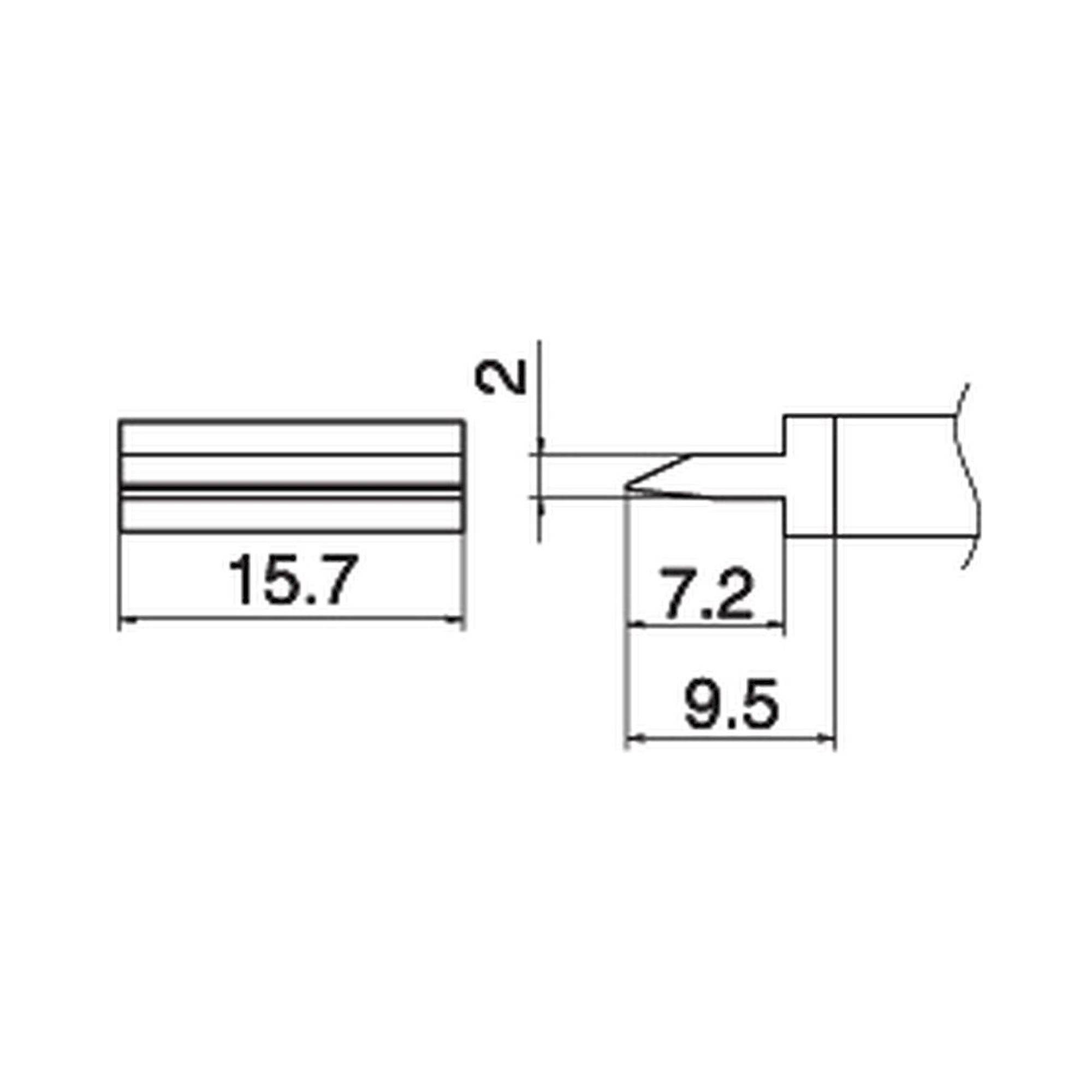 Hakko T15-1402. Soldering tip Spatula Size 15.7