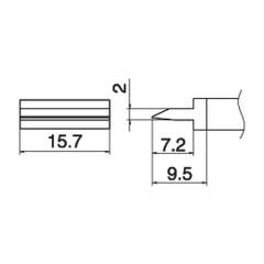 Hakko T15-1402. Soldering tip Spatula Size 15.7