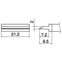 Hakko T15-1403. Soldering tip Spatula Size 21.2