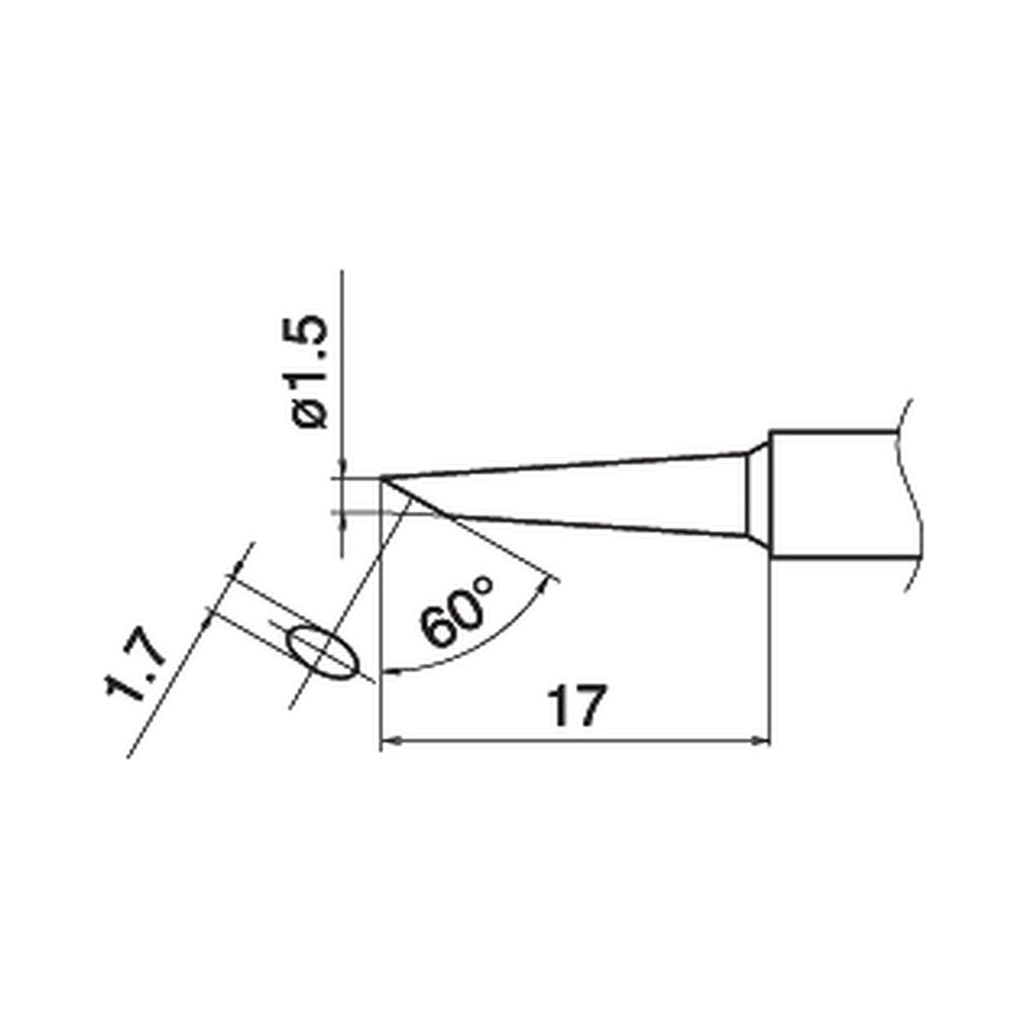 Hakko T15-BC15. Soldering tip Shape-1.5BC
