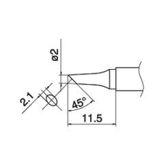 Hakko T15-BC2. Soldering tip Shape-2BC