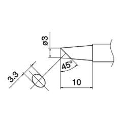 Hakko T15-BC3. Soldering tip Shape-3BC