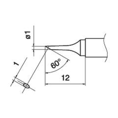 Hakko T15-C1. Soldering tip Shape-1C