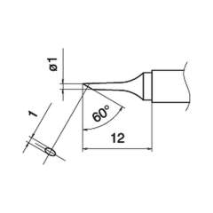 Hakko T15-C1. Soldering tip Shape-1C