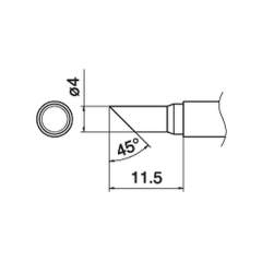 Hakko T15-C4. Soldering tip Shape-4C