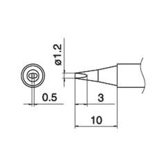 Hakko T15-D12. Soldering tip Shape-1.2D