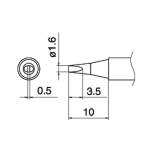 Hakko T15-D16. Soldering tip Shape-1.6D